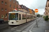 Würzburg sporvognslinje 4 med lavgulvsledvogn 262 nær Arndtstr. (2014)