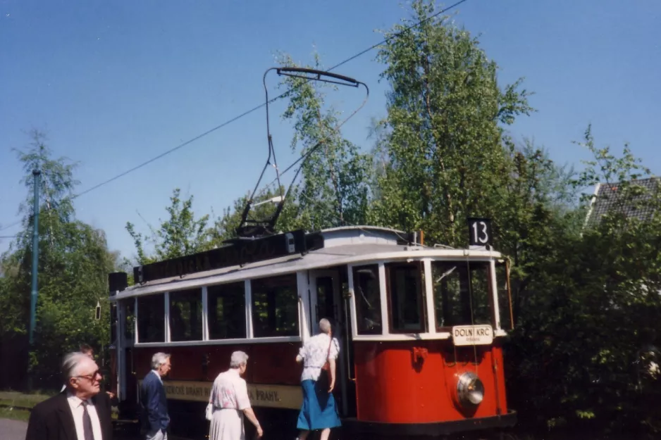 Amsterdam museumslinje 30 med motorvogn 352 ved Noorddammerlaan (1989)