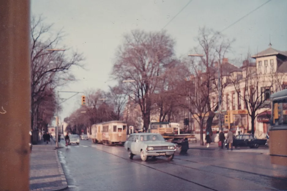 Arkivfoto: København sporvognslinje 1 på Allegade (1967)