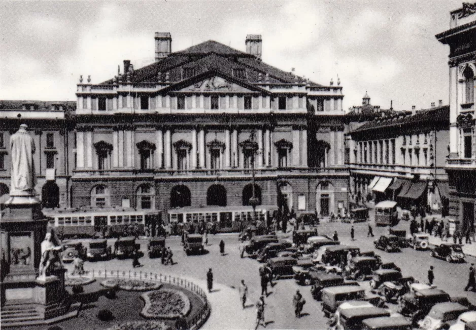 Arkivfoto: Milano tæt på Teatro alla Scala (1951-1953)