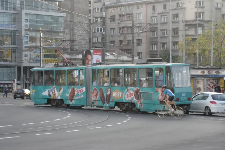 Beograd ledvogn 375 på Savski Trg (2008)