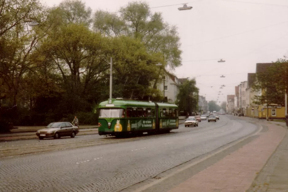 Bremen ekstralinje 5 med ledvogn 431 nær Theater am Leibnizplatz (1989)