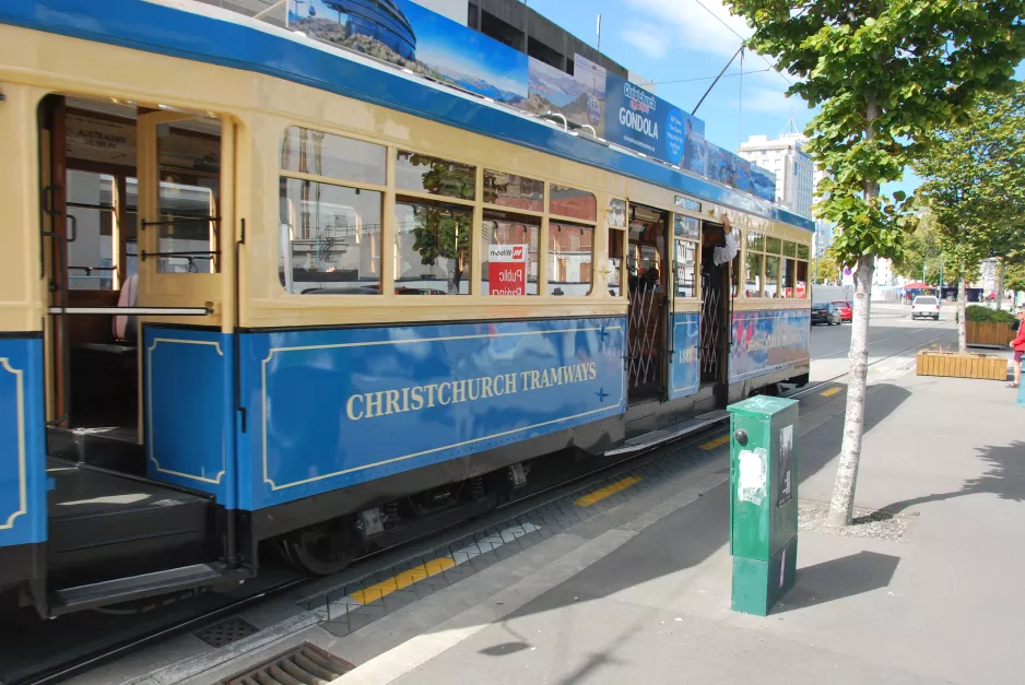 Christchurch Tramway line med motorvogn 1888 Christchurch Tramway (2023)