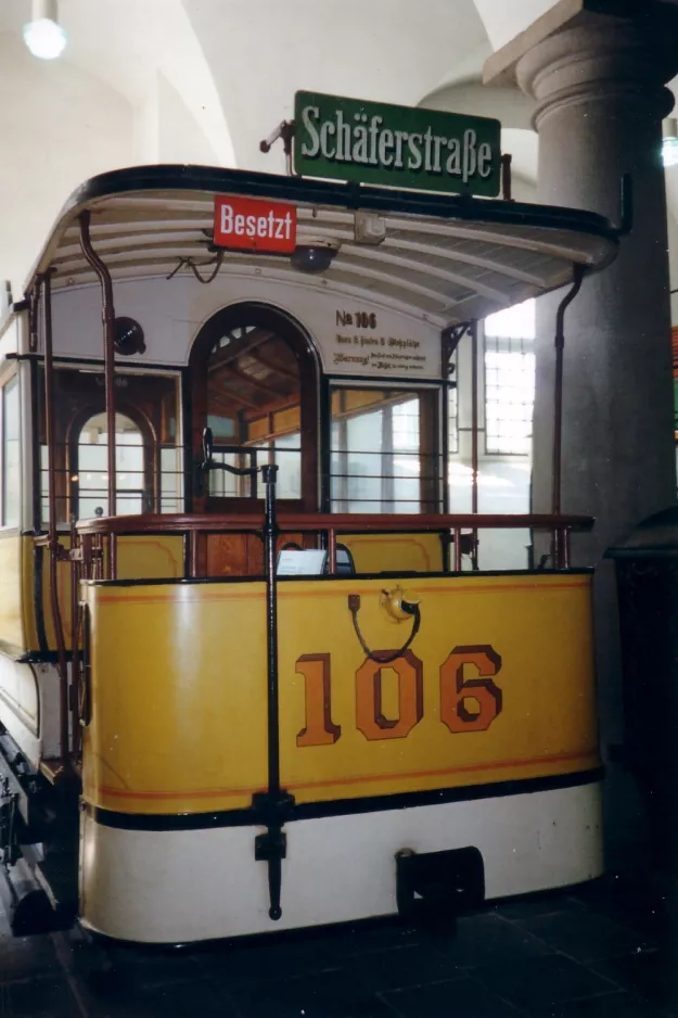 Dresden hestesporvogn 106 på Verkehrsmuseum (1996)