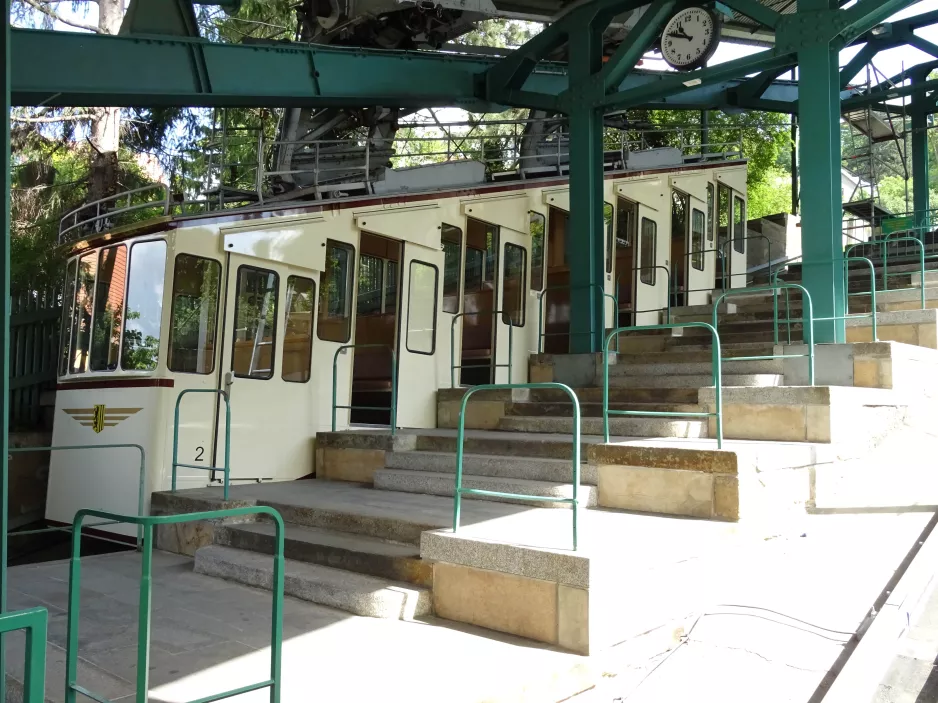 Dresden kabelbane Schwebeseilbahn med kabelsporvogn Schwebeseilbahn 2 ved Pillnitzer Landstraße (2019)