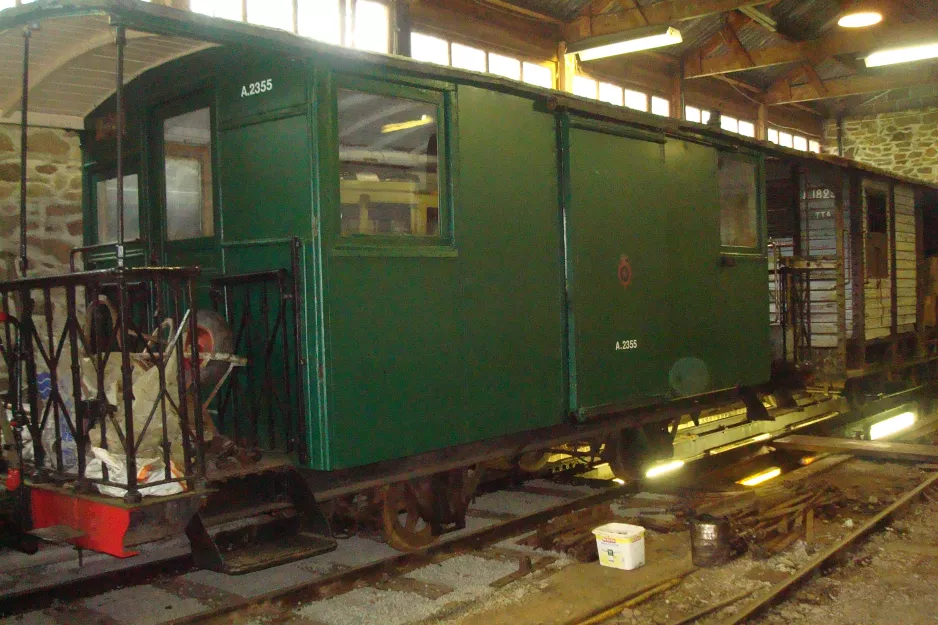 Erezée godsvogn A.2355 inde i Tramway Touristique de l'Aisne (2014)