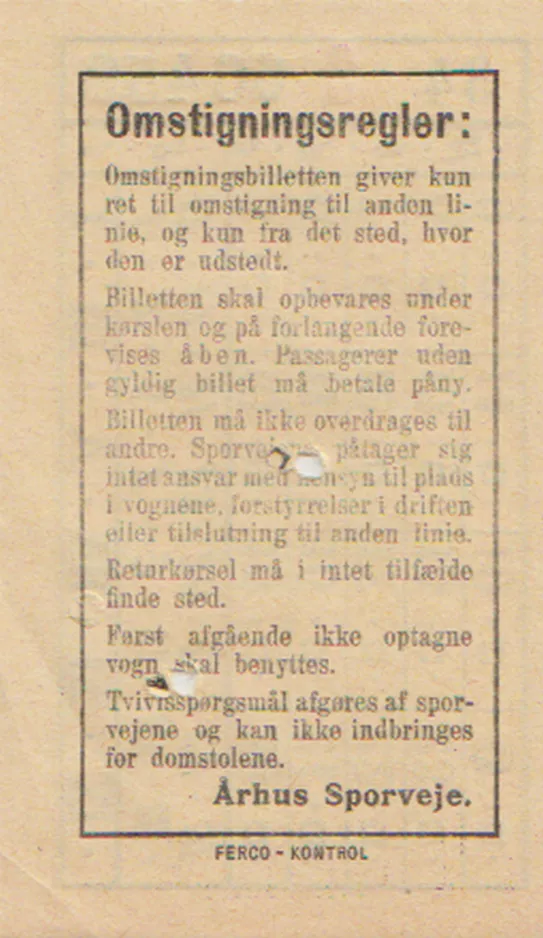 Fribillet til Sporvejsmuseet Skjoldenæsholm, bagsiden (2019)