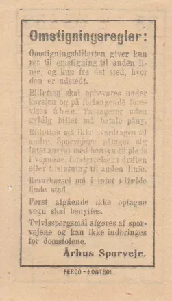 Fribillet til Sporvejsmuseet Skjoldenæsholm, bagsiden (2021)