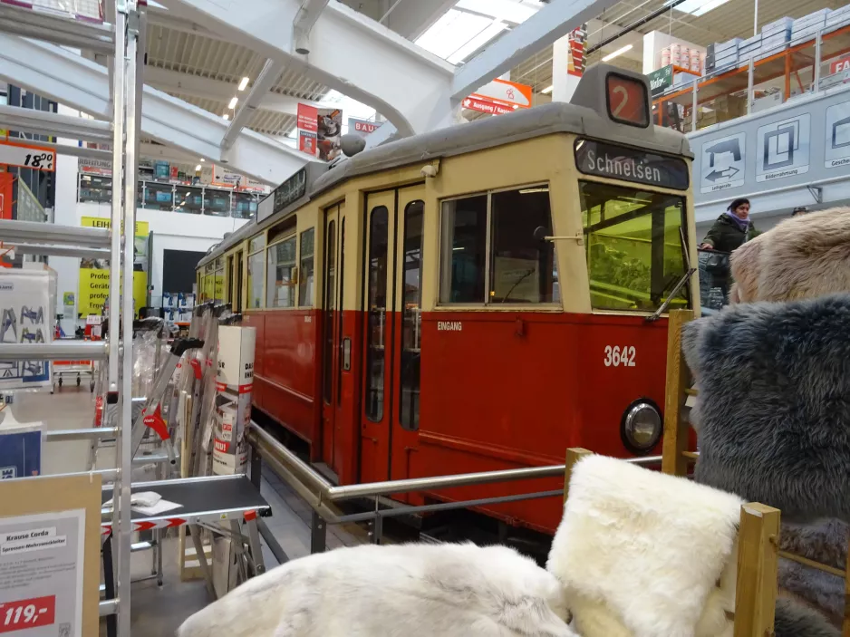 Hamborg motorvogn 3642 i Straßenbahnmuseum v6e 3642 (2022)