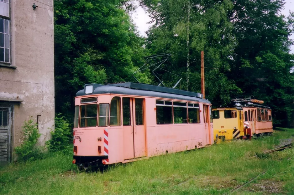 Hannover arbejdsvogn 305 foran Straßenbahn-Museum (2006)