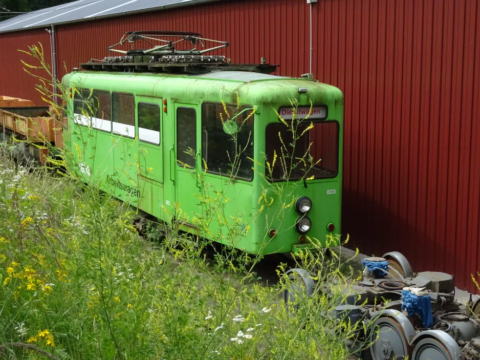 Hannover arbejdsvogn 823 ved Hannoversches Straßenbahn-Museum (2024)