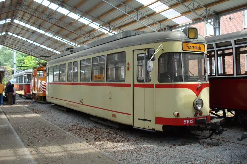 Hannover skolevogn 5103 inde i Straßenbahn-Museum (2008)