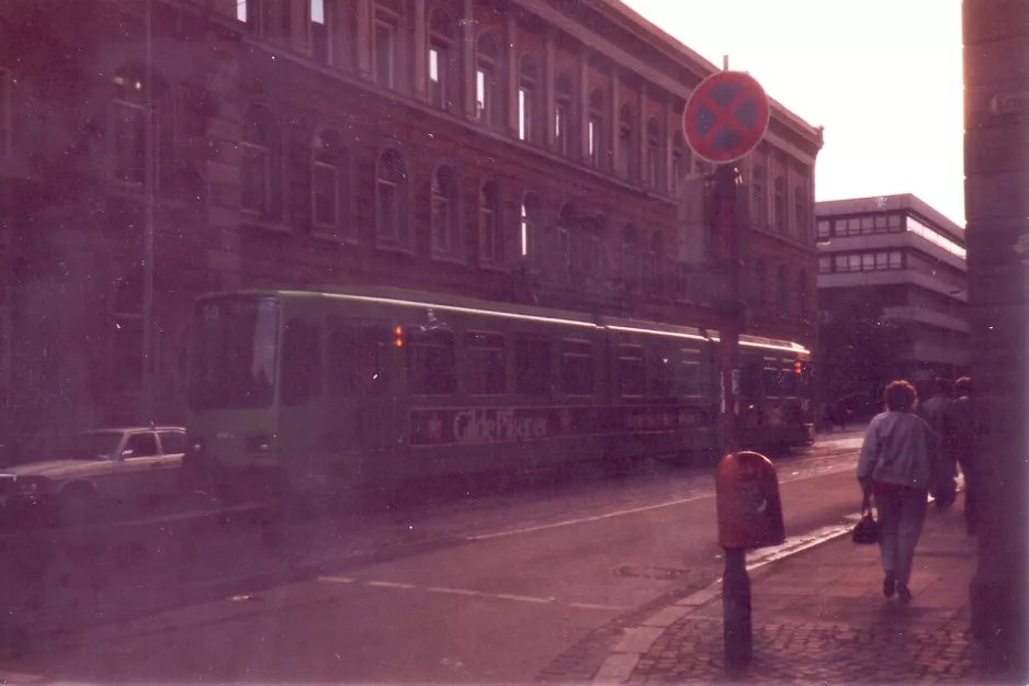 Hannover sporvognslinje 14  nær Hauptbahnhof (1986)