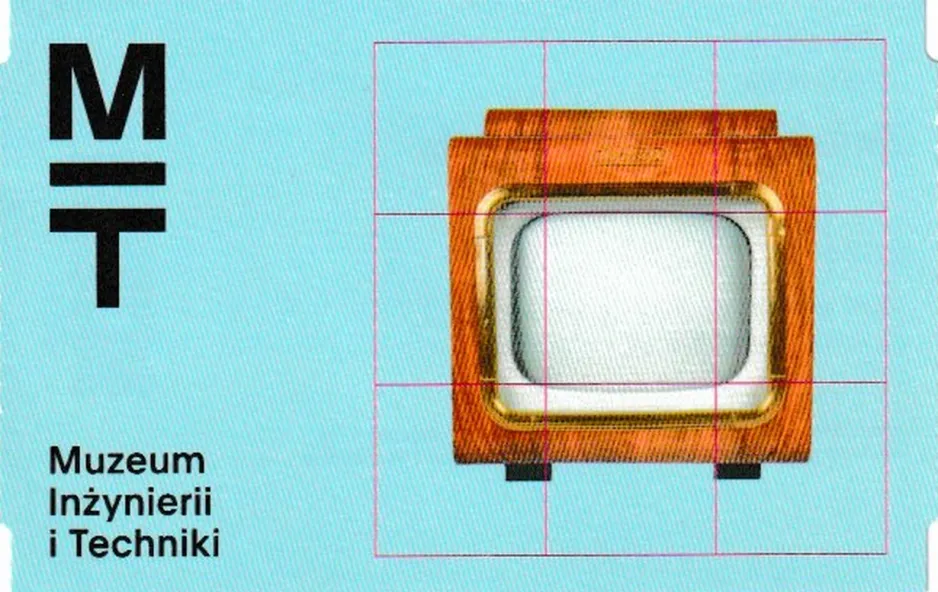 Indgangsbillet til Muzeum Inźynierii i Techniki w Krakowie (MIT), forsiden (2024)