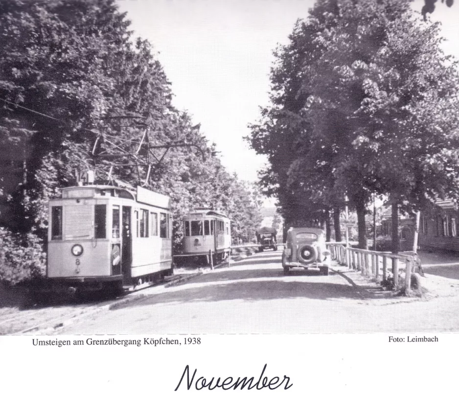 Kalender: Umsteigen am Grenzübergang Köpfchen
(1938)