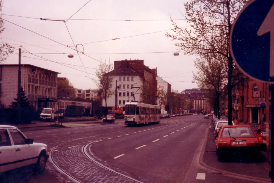 Kassel sporvognslinje 5  nær Auestadion (1990)