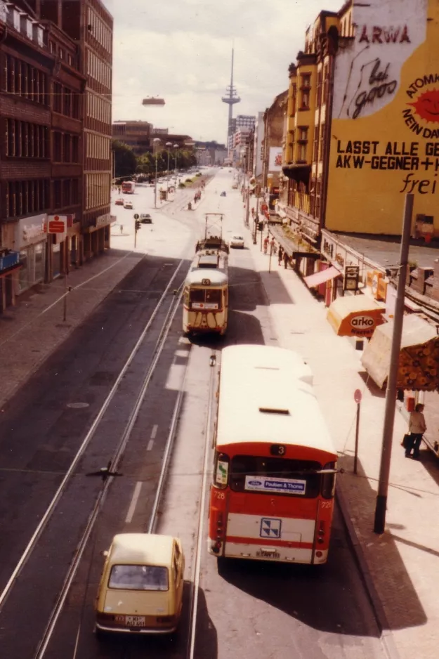 Kiel sporvognslinje 4 nær Hauptbahnhof (1981)
