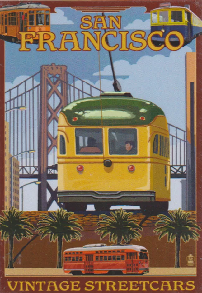 Køleskabsmagnet: San Francisco Vintage Streetcars
 (2023)