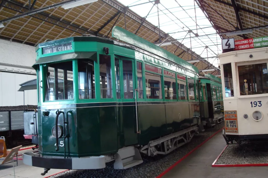 Liège motorvogn 45 i Musée des Transports en Commun (2010)