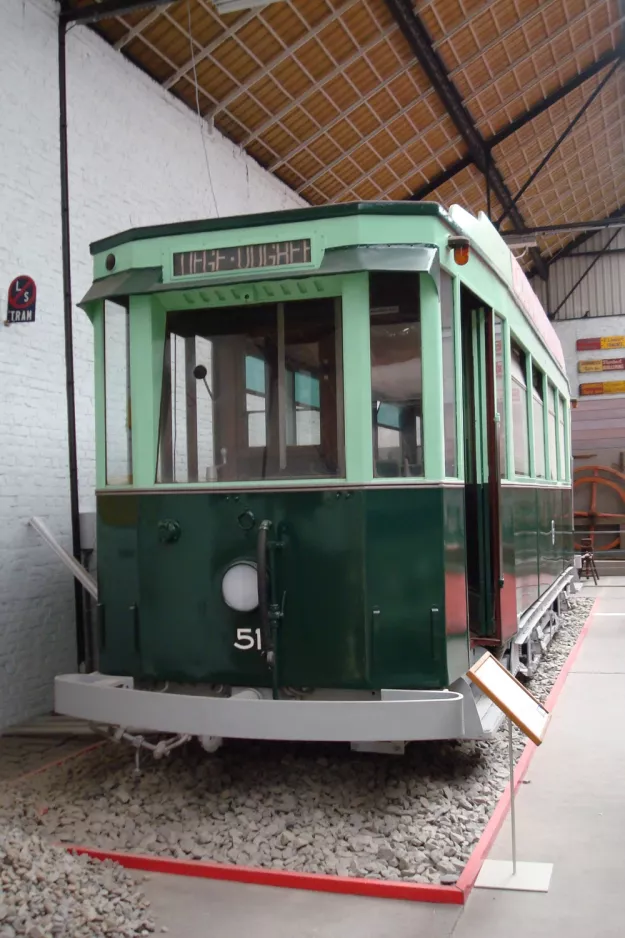 Liège motorvogn 51 i Musée des Transports en Commun (2010)