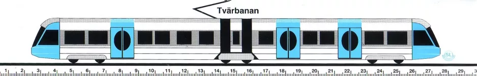 Lineal: Stockholm sporvognslinje 30 Tvärbanan  (2009)