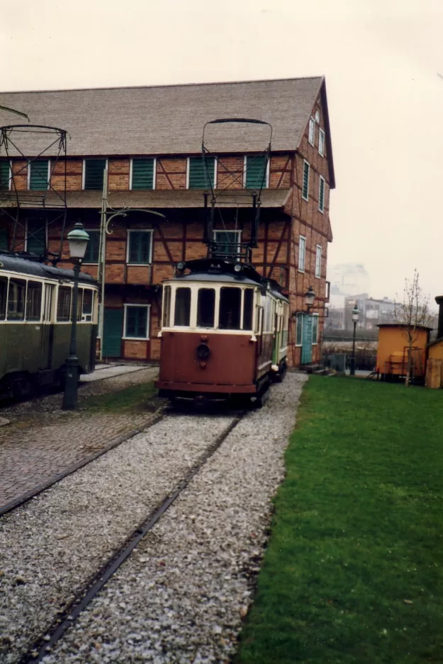 Malmø arbejdsvogn 100 ved Teknikens och Sjöfartens Hus (1985)