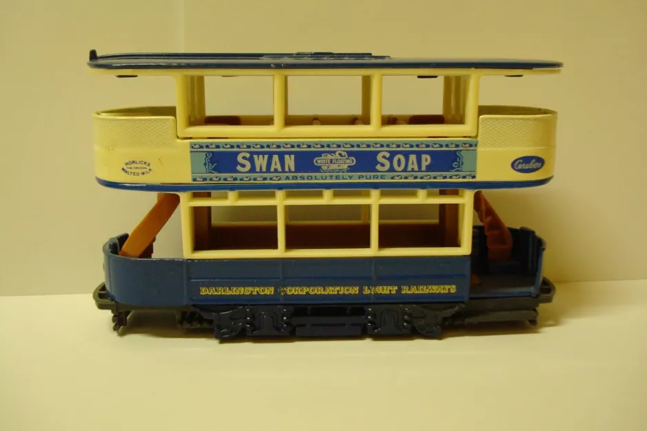 Modelsporvogn: Siden. Med reklame for "Swan Soap"
(1987)