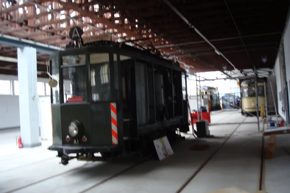 Nürnberg arbejdsvogn A1 i Historische Straßenbahndepot St. Peter (2013)