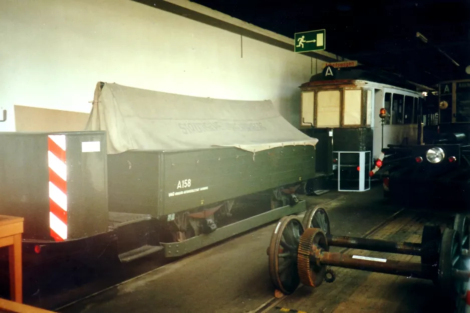 Nürnberg arbejdsvogn A158 i Historische Straßenbahndepot St. Peter (1998)