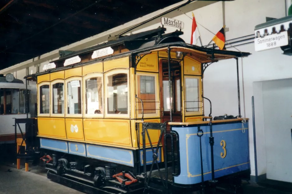 Nürnberg motorvogn 3 i Historische Straßenbahndepot St. Peter (1998)