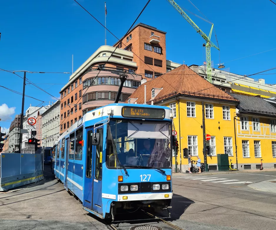 Oslo ledvogn 127 på Stortorvet (2020)