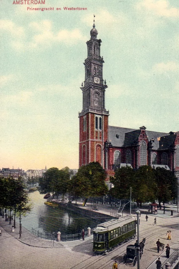 Postkort: Amsterdam på Prisengracht (1905)