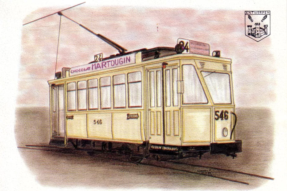 Postkort: Antwerpen motorvogn 546  (1981)