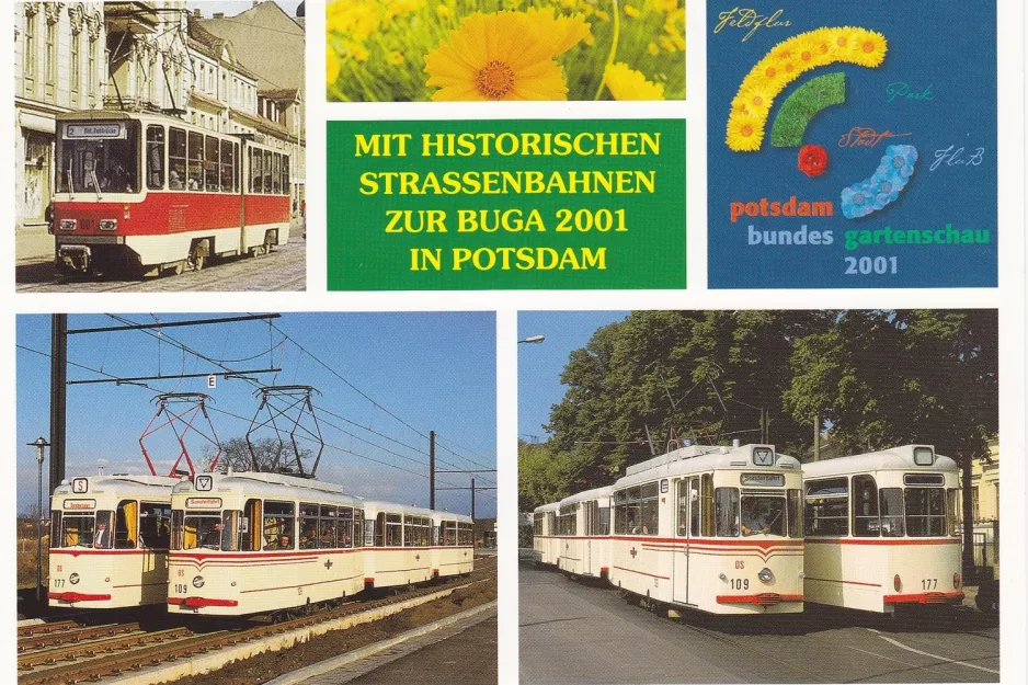 Postkort: Berlin ledvogn 001 nær Brandenburger Str. (2001)