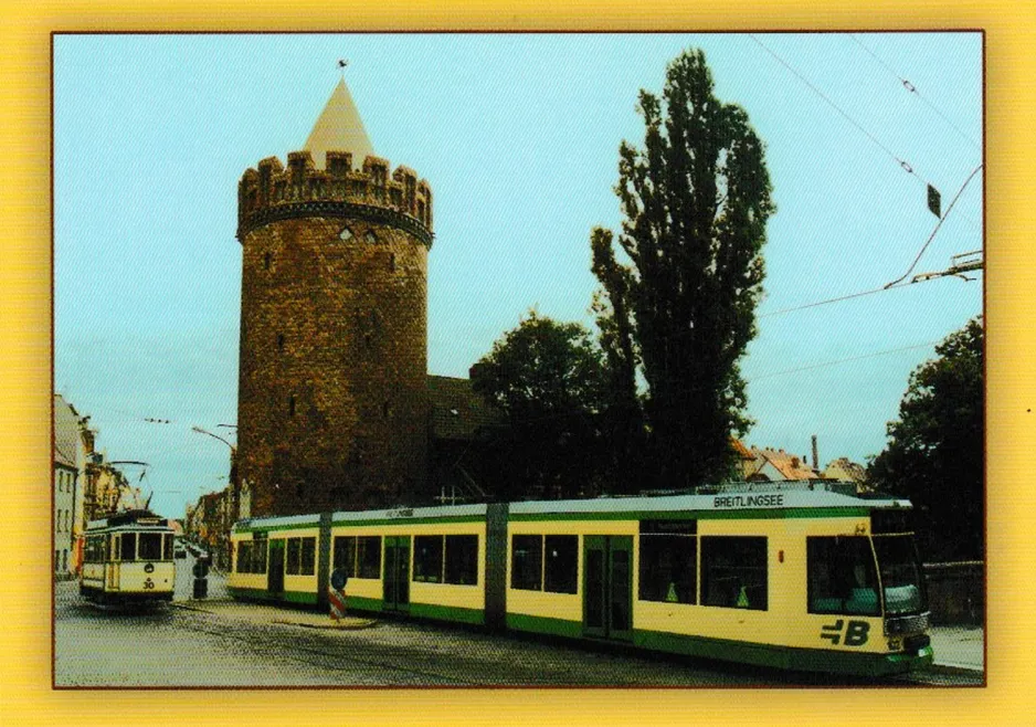 Postkort: Brandenburg an der Havel museumsvogn 30 ved Jacobstraße (2007)