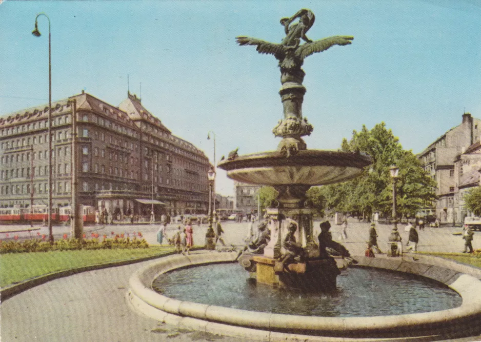 Postkort: Bratislava på Hviezdoslavovo námestie (1956)