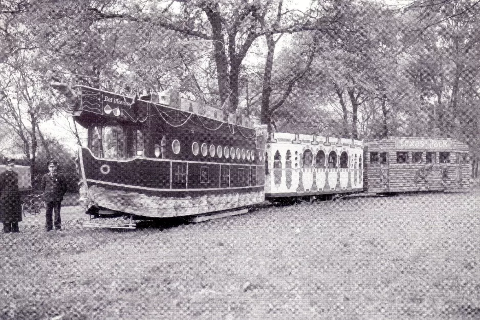 Postkort: Bremen motorvogn 182 ved Bürgerpark (1955)