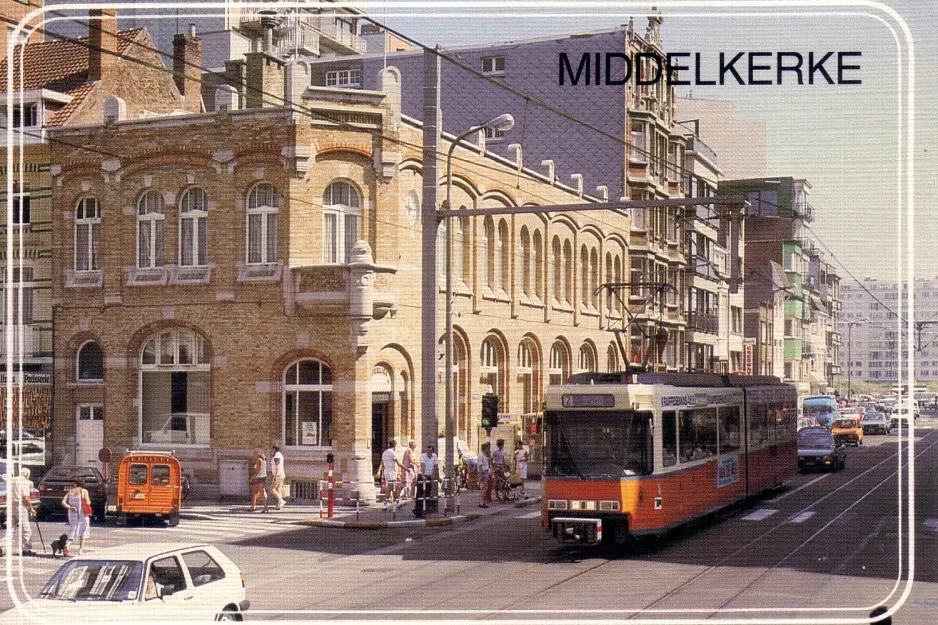 Postkort: Bruxelles De Kusttram  i Middelkerke (1982)