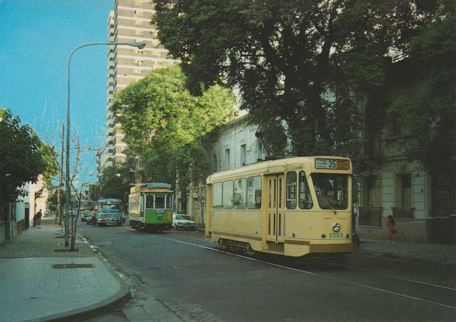 Postkort: Buenos Aires motorvogn 9069 på Emilio Mitre al 500 (1988)