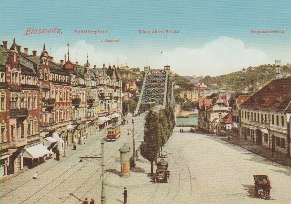 Postkort: Dresden på Schillerplatz (1900)