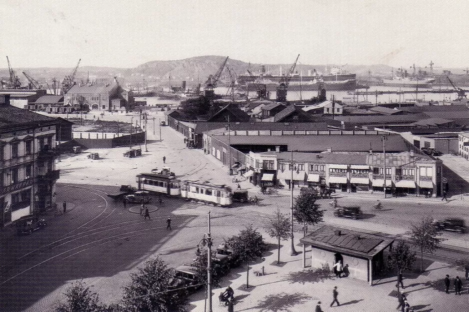 Postkort: Gøteborg på Järntorget (1930-1939)