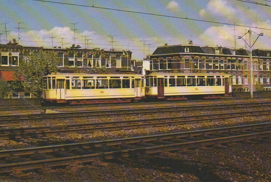 Postkort: Haag motorvogn 810 nær Scheveningen (1982)