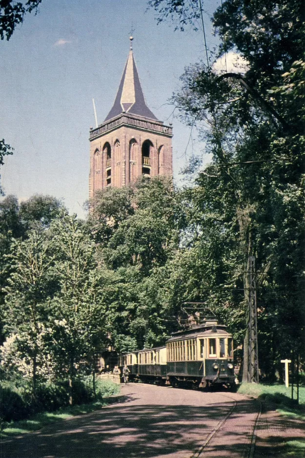 Postkort: Haarlem motorvogn A 28 i Monnickendam (1956)