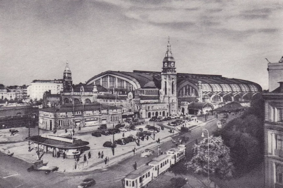 Postkort: Hamburg Hauptbahnhof (1955)