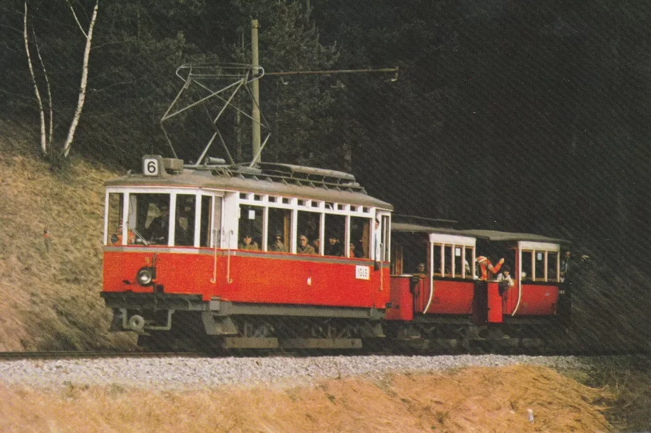 Postkort: Innsbruck museumsvogn 3 nær Igls (1980)