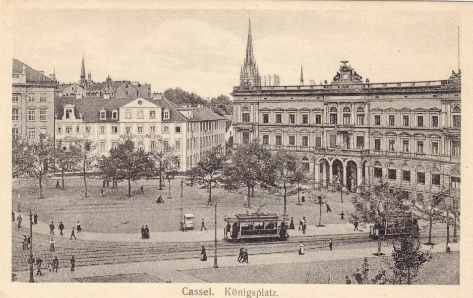 Postkort: Kassel på Königsplatz (1904)