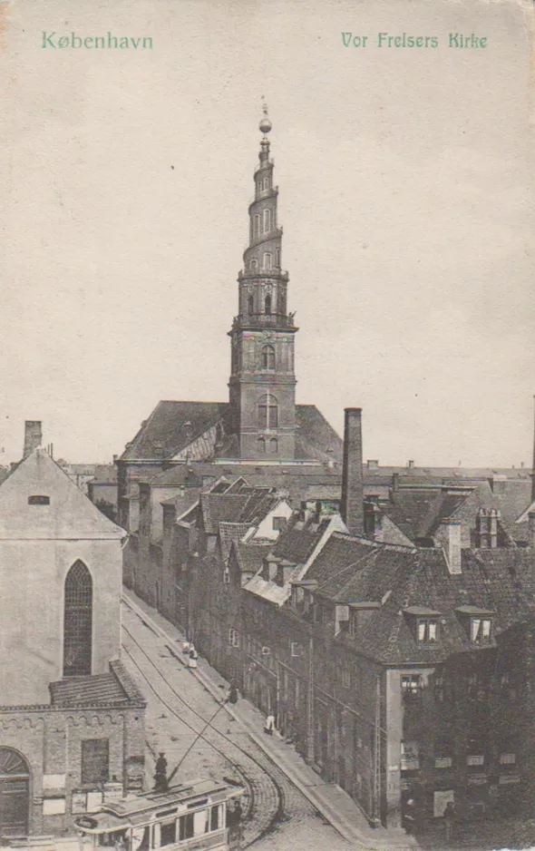 Postkort: København Vor Frelsers Kirke (1909)