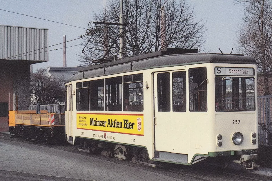 Postkort: Mainz motorvogn 257 ved Kreyßigstr. (1983)