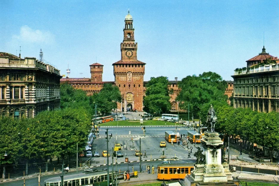 Postkort: Milano på Piazza Castello (Milano) (1970)