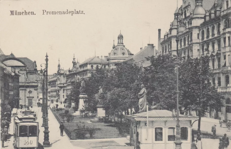 Postkort: München. Promenadeplatz. (1912)